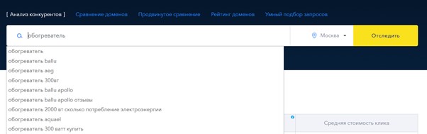 SpyWords подбор ключей