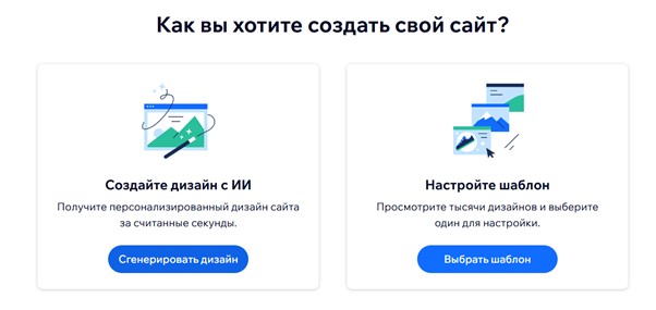 Способы создания сайтов Wix